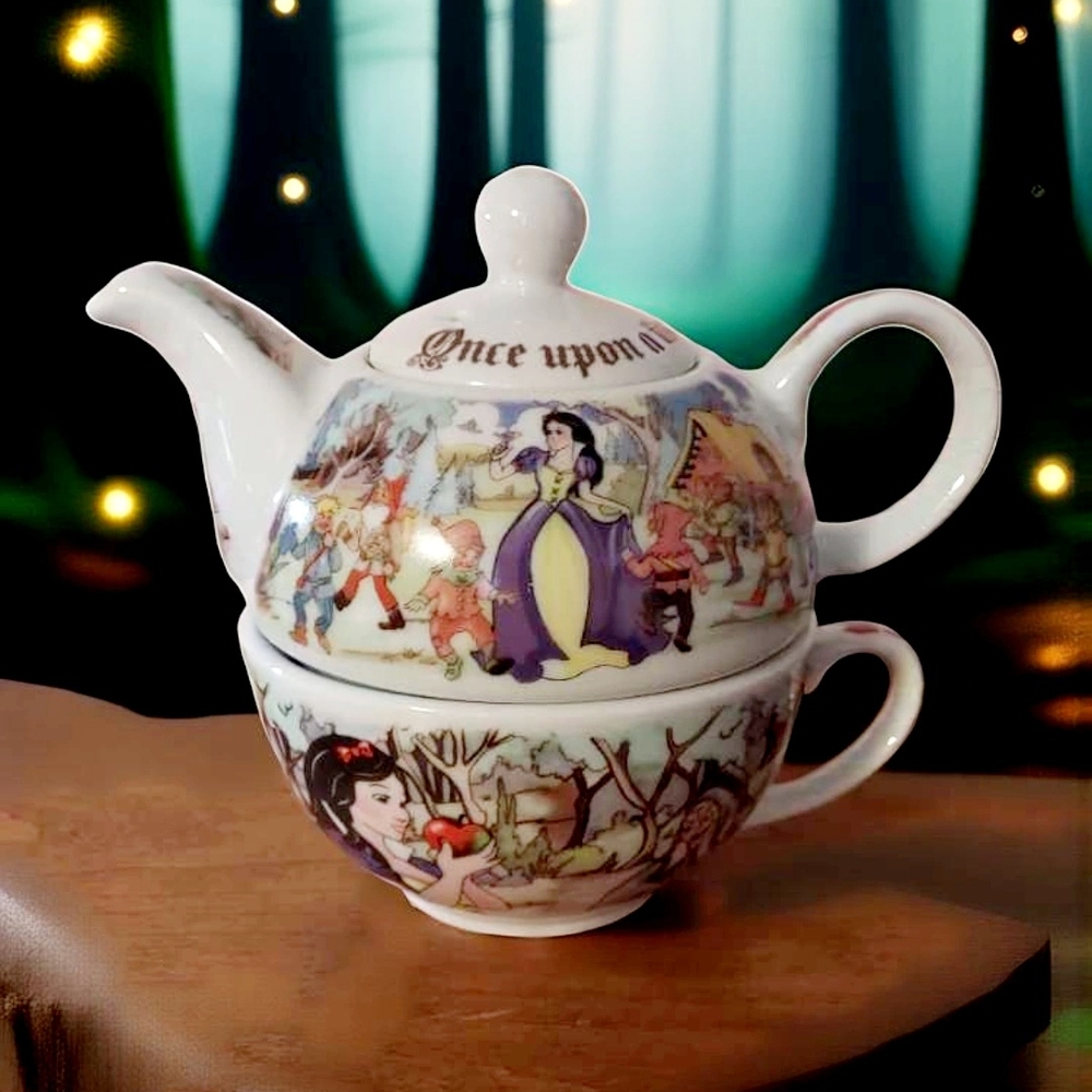 SNOW WHITE Teapot and Cup Set By PAUL CARDEW 2012